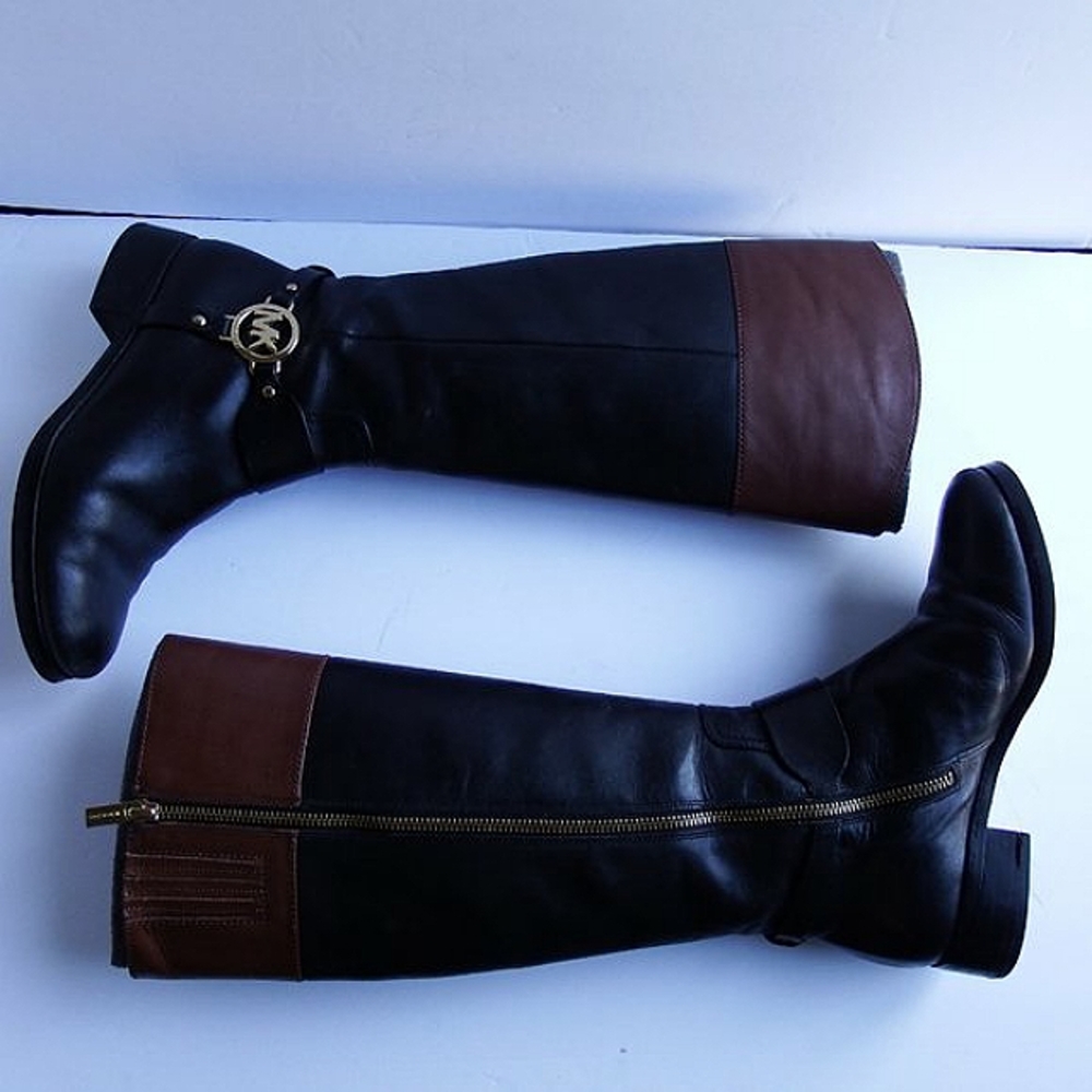 Michael Kors 2-Tone Riding Boots 7M - Picture 5 of 12